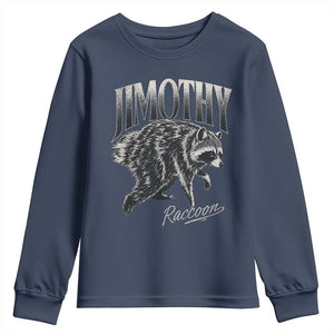 Jimothy Raccoon Youth Sweatshirt Funny Seattle Trash Panda Wildlife TS11 Navy Print Your Wear