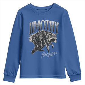 Jimothy Raccoon Youth Sweatshirt Funny Seattle Trash Panda Wildlife TS11 Royal Blue Print Your Wear