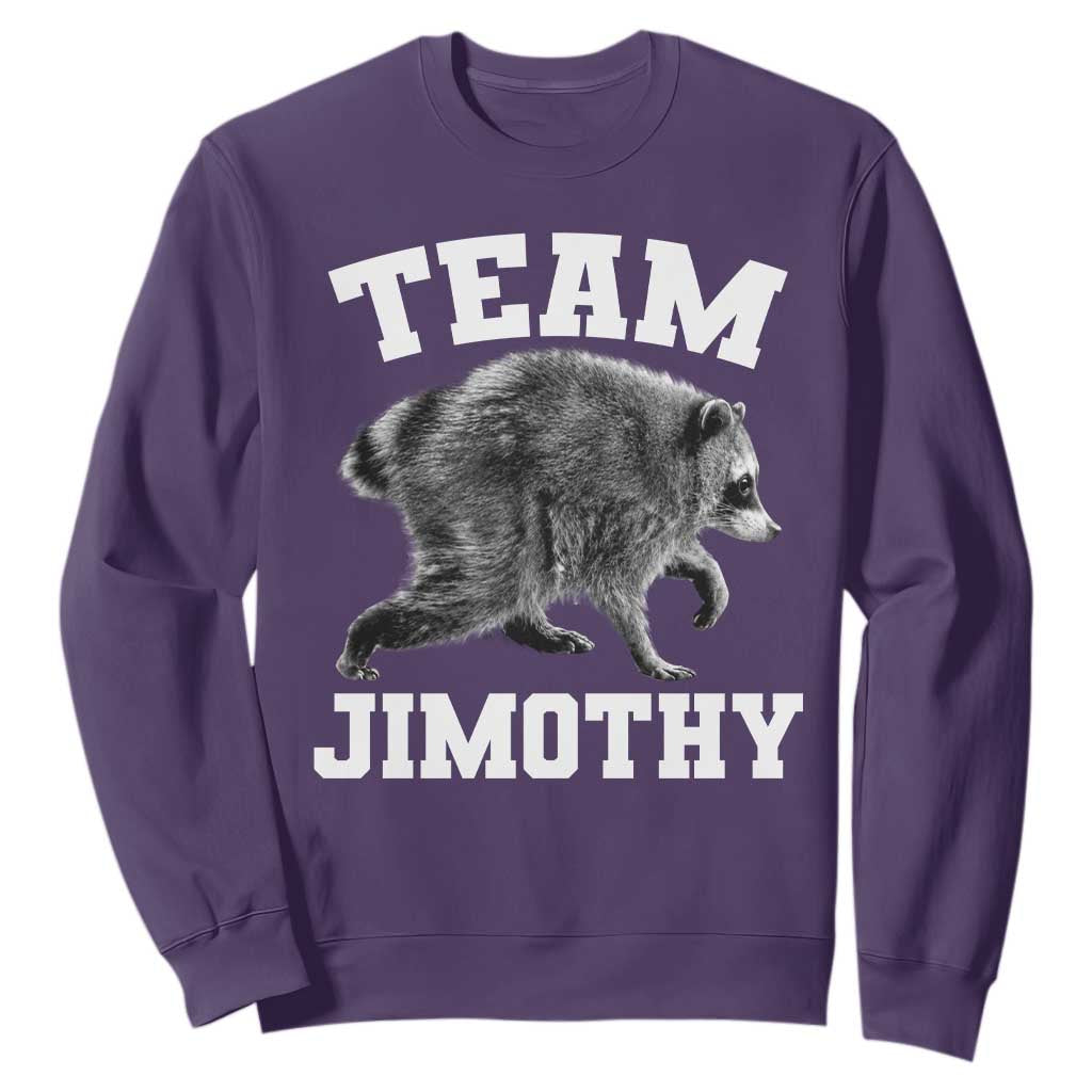 Team Jimothy Raccoon Sweatshirt Funny Seattle Trash Panda Lover TS11 Purple Print Your Wear