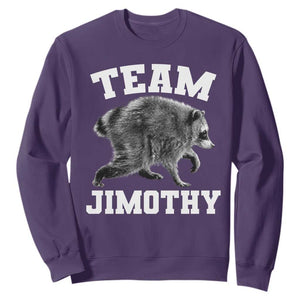 Team Jimothy Raccoon Sweatshirt Funny Seattle Trash Panda Lover TS11 Purple Print Your Wear