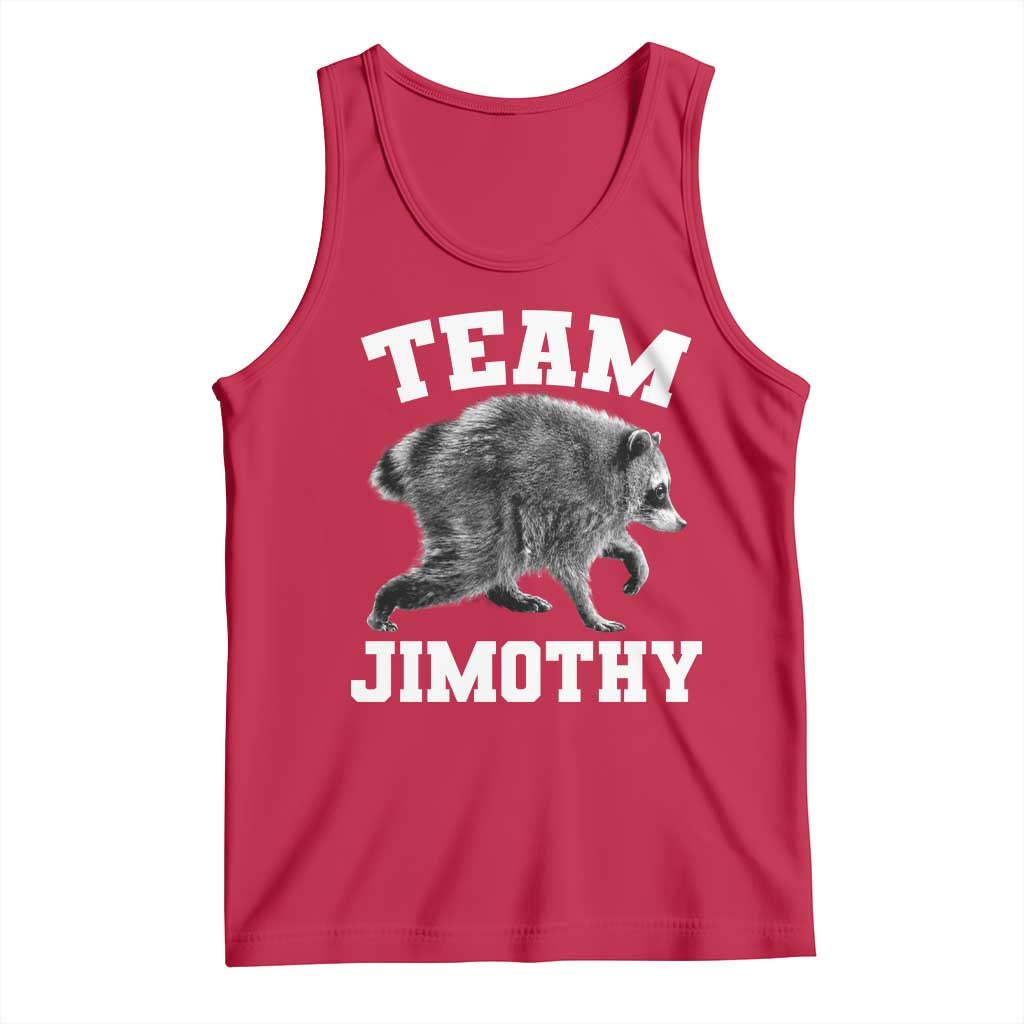 Team Jimothy Raccoon Tank Top Funny Seattle Trash Panda Lover TS11 Red Print Your Wear