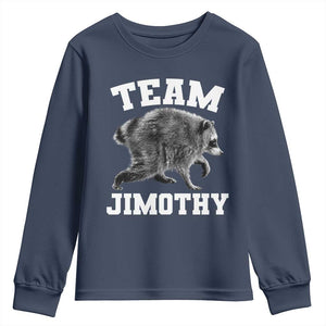 Team Jimothy Raccoon Youth Sweatshirt Funny Seattle Trash Panda Lover TS11 Navy Print Your Wear
