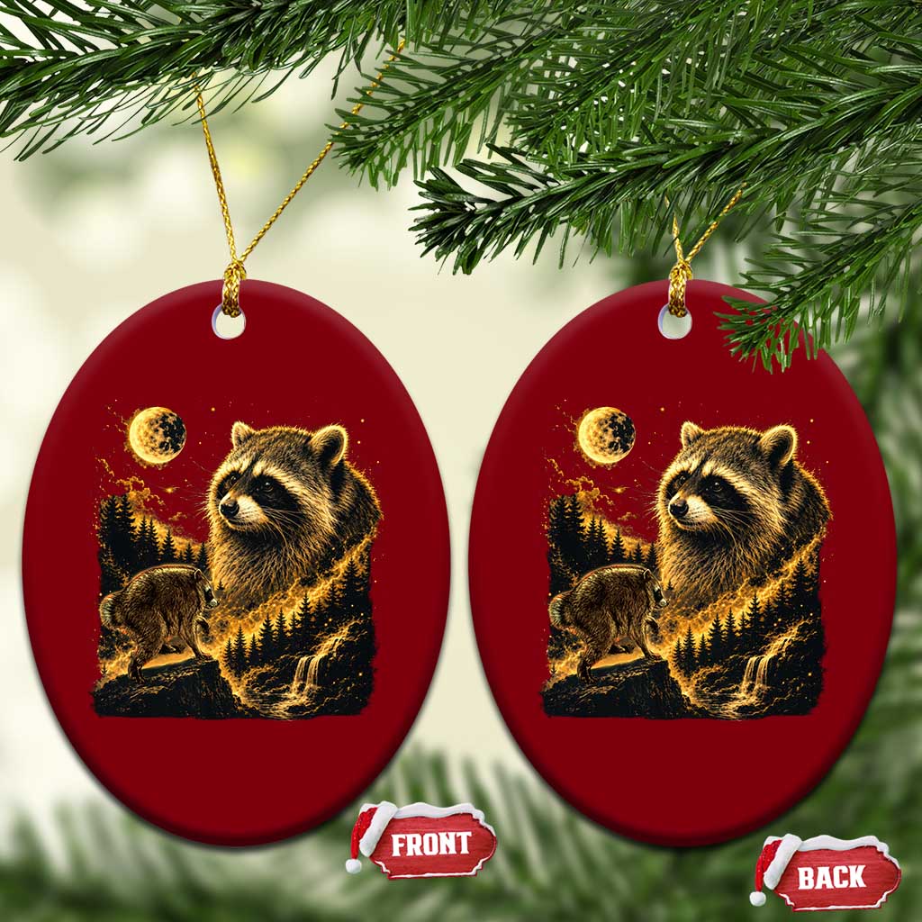 Jimothy Raccoon Howling at The Moon Parody 90s Retro Ceramic Ornament TS11 Print Your Wear