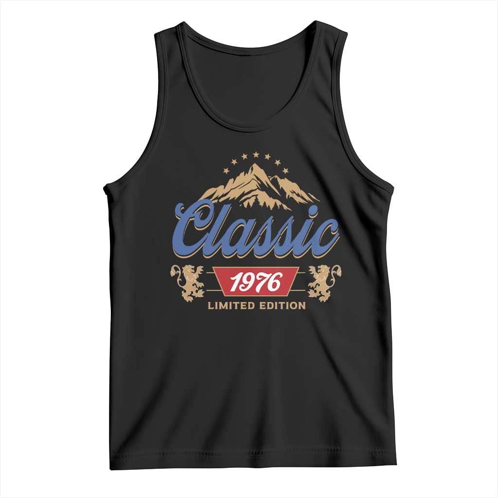 50th Birthday Beer Classic 1976 Limited Edition Tank Top Funny Gifts for 50 Year Olds TS11 Black Print Your Wear