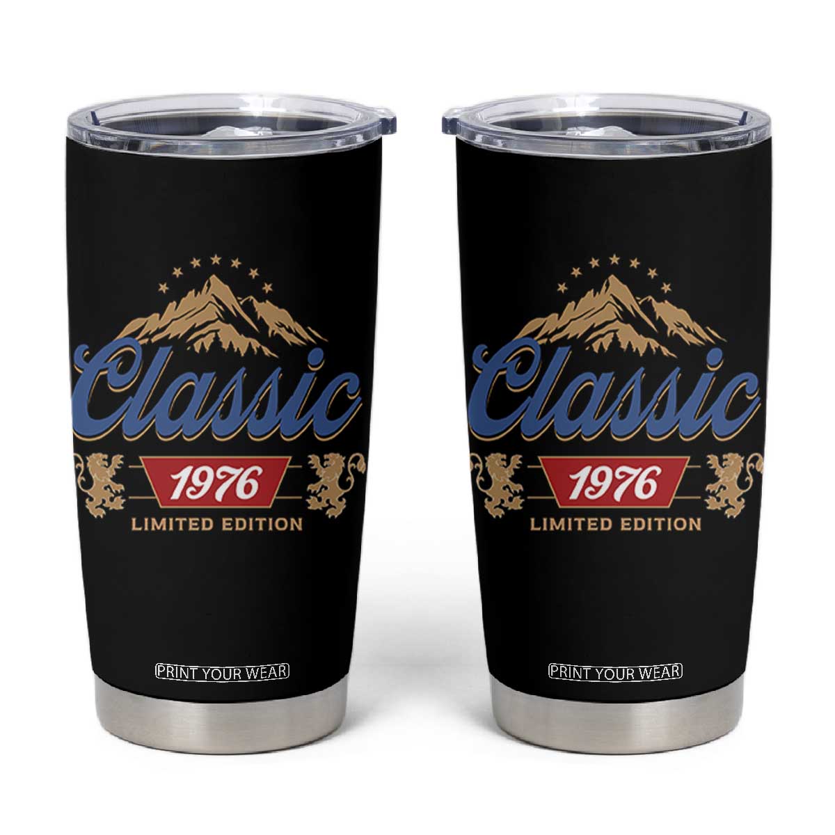 50th Birthday Beer Classic 1976 Limited Edition Tumbler Cup Funny Gifts for 50 Year Olds TS11 Black Print Your Wear