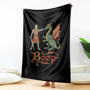 Boop Medieval Knight Dragon Throw Blanket Funny Ren Faire Dark Fantasy TS11 Print Your Wear