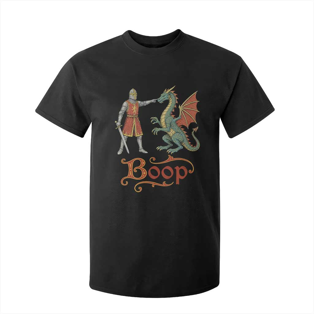 Boop Medieval Knight Dragon T Shirt For Kid Funny Ren Faire Dark Fantasy TS11 Black Print Your Wear