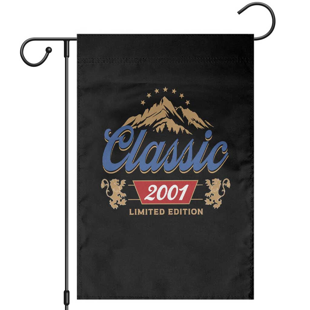 25th Birthday Beer Classic 2001 Limited Edition Garden Flag Funny Gifts for 25 Year Olds TS11 Black Print Your Wear