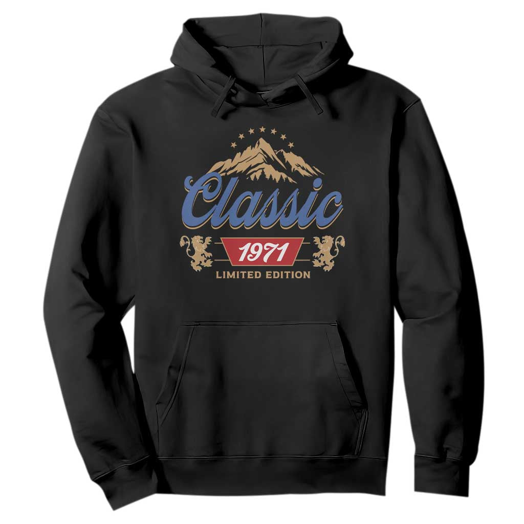 55th Birthday Beer Classic 1971 Limited Edition Hoodie Funny Gifts for 55 Year Olds TS11 Black Print Your Wear