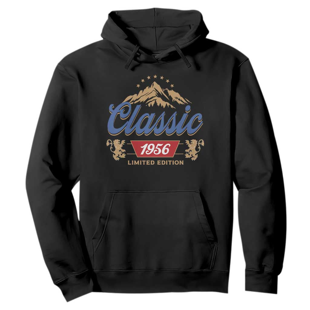 70th Birthday Beer Classic 1956 Limited Edition Hoodie Funny Gifts for 70 Year Olds TS11 Black Print Your Wear