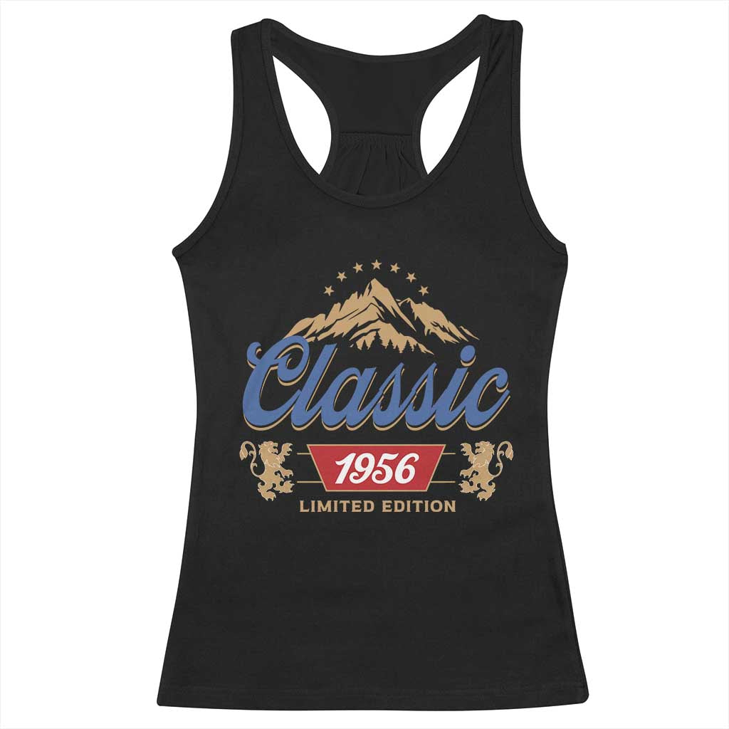 70th Birthday Beer Classic 1956 Limited Edition Racerback Tank Top Funny Gifts for 70 Year Olds TS11 Black Print Your Wear