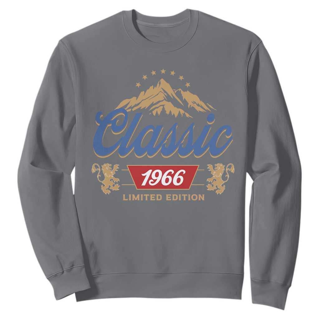 60th Birthday Beer Classic 1966 Limited Edition Sweatshirt Funny Gifts for 60 Year Olds TS11 Charcoal Print Your Wear
