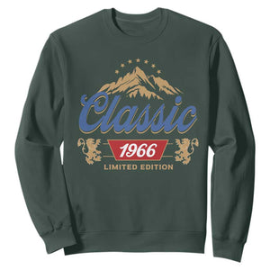 60th Birthday Beer Classic 1966 Limited Edition Sweatshirt Funny Gifts for 60 Year Olds TS11 Dark Forest Green Print Your Wear