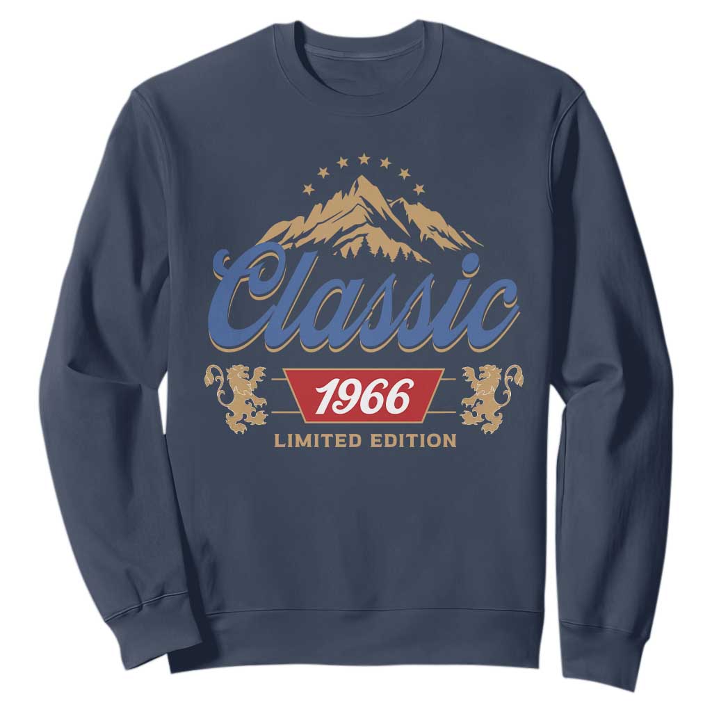 60th Birthday Beer Classic 1966 Limited Edition Sweatshirt Funny Gifts for 60 Year Olds TS11 Navy Print Your Wear