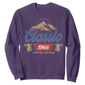 60th Birthday Beer Classic 1966 Limited Edition Sweatshirt Funny Gifts for 60 Year Olds TS11 Purple Print Your Wear