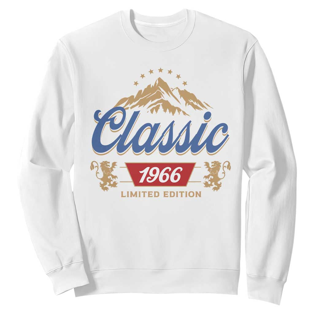60th Birthday Beer Classic 1966 Limited Edition Sweatshirt Funny Gifts for 60 Year Olds TS11 White Print Your Wear