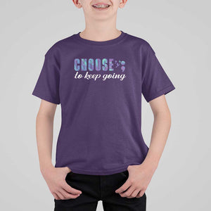 Suicide Prevention Awareness T Shirt For Kid Choose To Keep Going Semicolon Birds TS11 Purple Print Your Wear