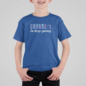 Suicide Prevention Awareness T Shirt For Kid Choose To Keep Going Semicolon Birds TS11 Royal Blue Print Your Wear