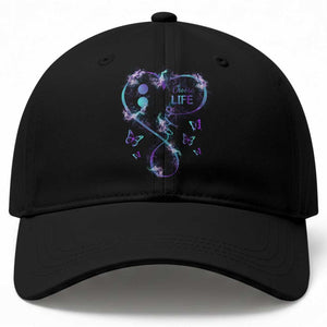 Suicide Prevention Awareness Baseball Cap Choose Life Love Heart Semicolon Butterfly TS11 Print Your Wear