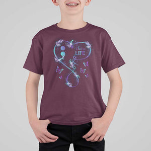 Suicide Prevention Awareness T Shirt For Kid Choose Life Love Heart Semicolon Butterfly TS11 Maroon Print Your Wear