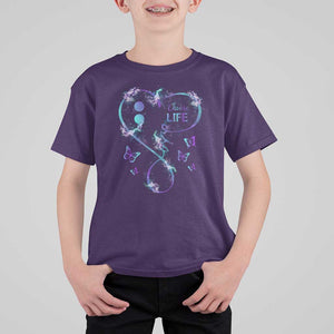 Suicide Prevention Awareness T Shirt For Kid Choose Life Love Heart Semicolon Butterfly TS11 Purple Print Your Wear