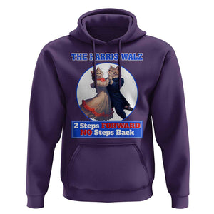 The Harris Walz Hoodie 2 Steps Forward No Steps Back Cat Dancing TS11 Purple Print Your Wear