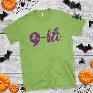 Funny Harris Halloween T Shirt Comma La Cat Witch Punctuation Kamala For President TS11 Lime Print Your Wear