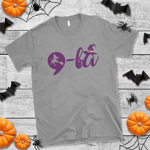 Funny Harris Halloween T Shirt Comma La Cat Witch Punctuation Kamala For President TS11 Sport Gray Print Your Wear