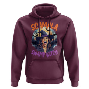 Funny Kamala Halloween Hoodie Scamala Swamp Witch Mysterious Bat TS11 Maroon Print Your Wear