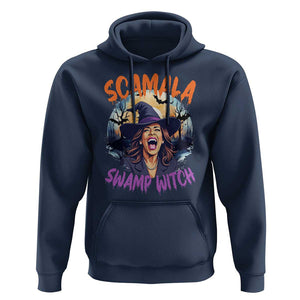 Funny Kamala Halloween Hoodie Scamala Swamp Witch Mysterious Bat TS11 Navy Print Your Wear