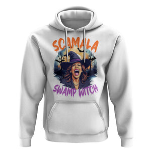 Funny Kamala Halloween Hoodie Scamala Swamp Witch Mysterious Bat TS11 White Print Your Wear