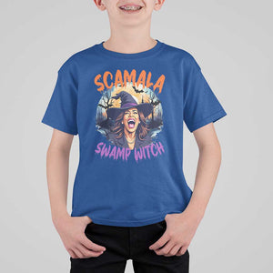 Funny Kamala Halloween T Shirt For Kid Scamala Swamp Witch Mysterious Bat TS11 Royal Blue Print Your Wear