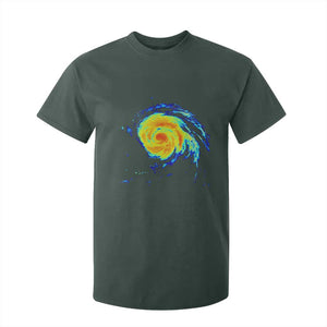 Hurricane Erin T Shirt For Kid Meteorologist Weather Radar Storm Chasing TS11 Dark Forest Green Print Your Wear