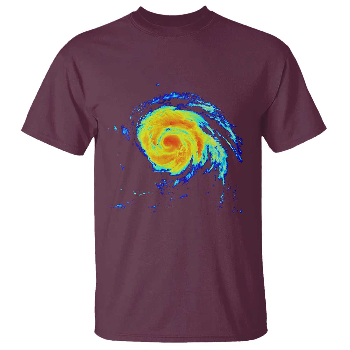 Hurricane Erin T Shirt Meteorologist Weather Radar Storm Chasing TS11 Maroon Print Your Wear