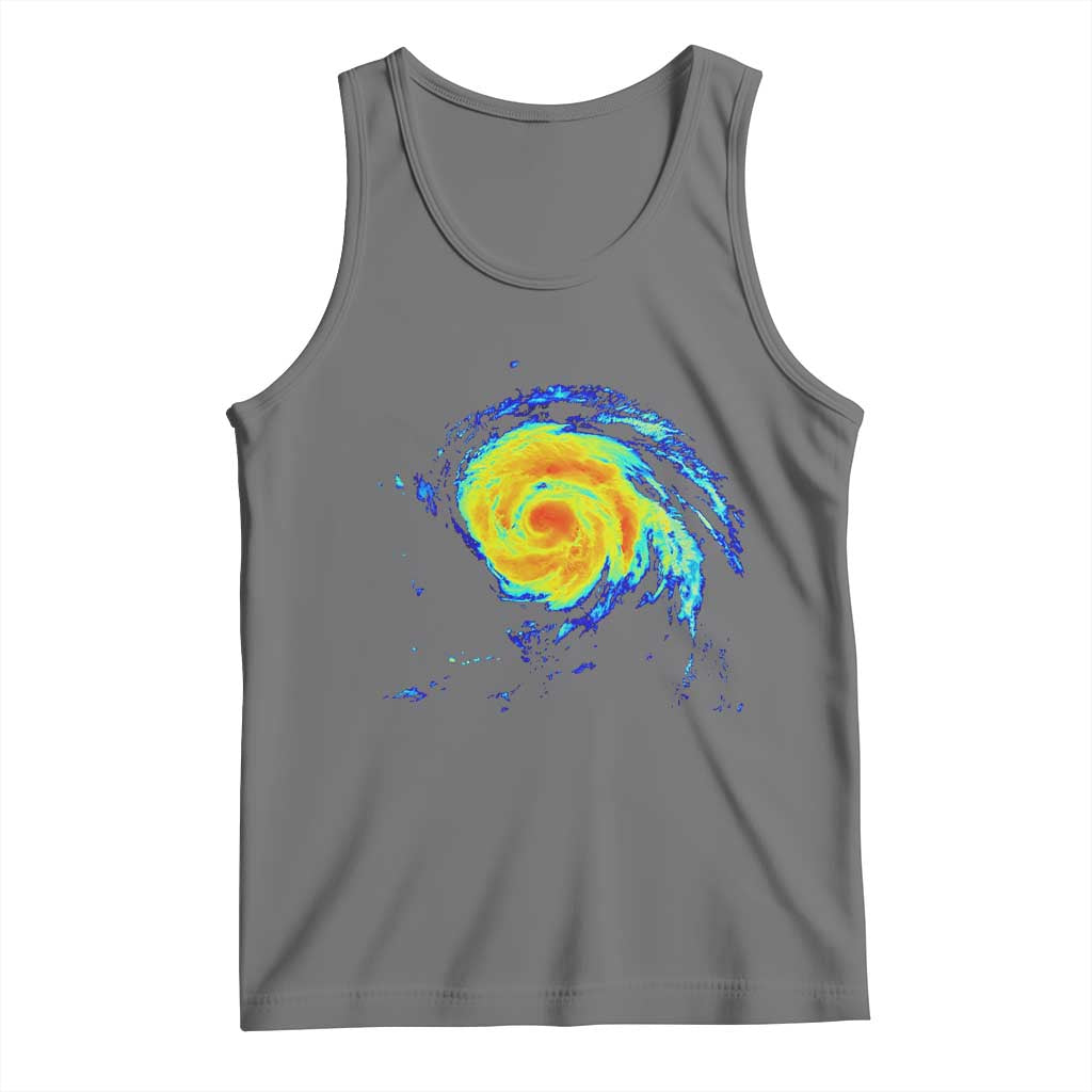 Hurricane Erin Tank Top Meteorologist Weather Radar Storm Chasing TS11 Black Heather Print Your Wear
