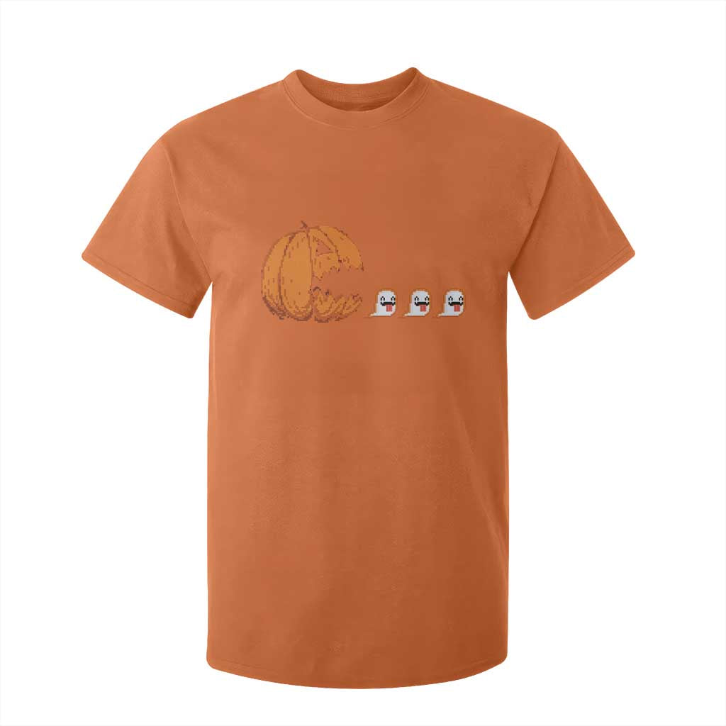 Funny Halloween Gamer Video Gaming Pumpkin Ghost T Shirt For Kid TS11 Orange Print Your Wear