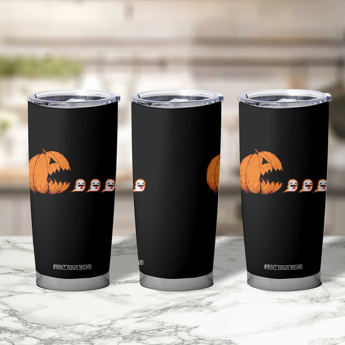 Funny Halloween Gamer Video Gaming Pumpkin Ghost Tumbler Cup TS11 Print Your Wear