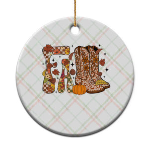 Cowboy Fall Season Thanksgiving Western Boots Pumpkin Ceramic Ornament TS11 1pc Christmas Plaid Print Your Wear