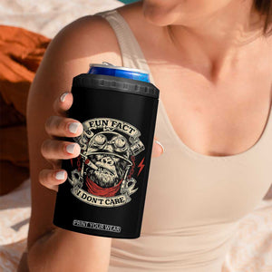 Fun Fact I Dont Care 4 in 1 Can Cooler Tumbler Funny Smoking Gorilla Sarcastic TS11 Print Your Wear