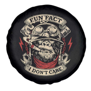 Fun Fact I Dont Care Spare Tire Cover Funny Smoking Gorilla Sarcastic TS11 Print Your Wear
