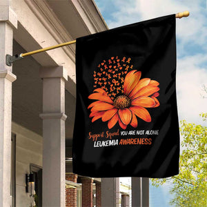 Leukemia Support Squad You Are Not Alone Garden Flag Orange Sunflower Ribbon