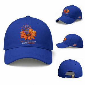 Leukemia Support Squad You Are Not Alone Baseball Cap Orange Sunflower Ribbon