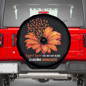 Leukemia Support Squad You Are Not Alone Spare Tire Cover Orange Sunflower Ribbon
