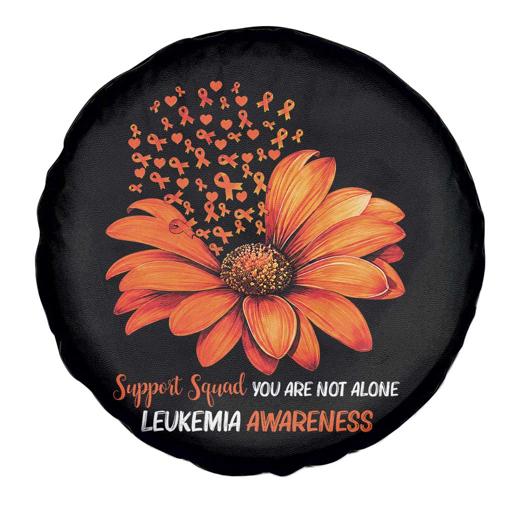 Leukemia Support Squad You Are Not Alone Spare Tire Cover Orange Sunflower Ribbon