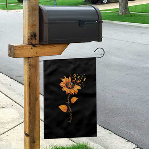 Leukemia Cancer Awareness Sunflower Orange Ribbon Garden Flag