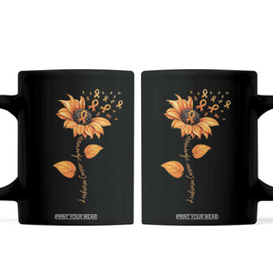Leukemia Cancer Awareness Sunflower Orange Ribbon Coffee Mug