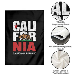 California Republic Flag Bear Garden Flag Distressed Calif State Pride Graphic