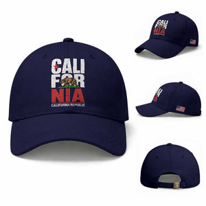 California Republic Flag Bear Baseball Cap Distressed Calif State Pride Graphic