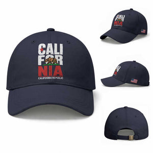 California Republic Flag Bear Baseball Cap Distressed Calif State Pride Graphic