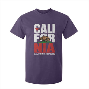 California Republic Flag Bear T Shirt For Kid Distressed Calif State Pride Graphic
